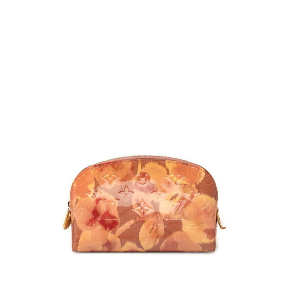 Louis Vuitton Monogram Vernis Ikat Flower Pochette Cosmetic Handbag Pouch M90...